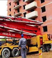 Использование Стационарный бетоннонасоса