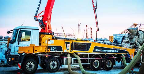 Заливка раствора Стационарный бетоннонасосом